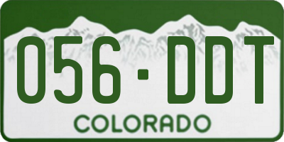 CO license plate 056DDT