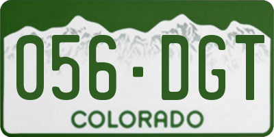 CO license plate 056DGT