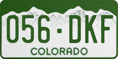 CO license plate 056DKF