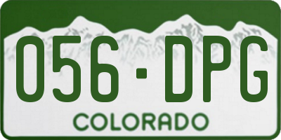 CO license plate 056DPG