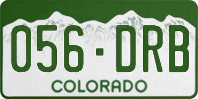 CO license plate 056DRB