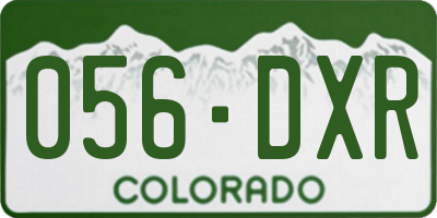CO license plate 056DXR