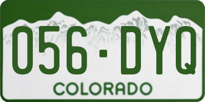 CO license plate 056DYQ