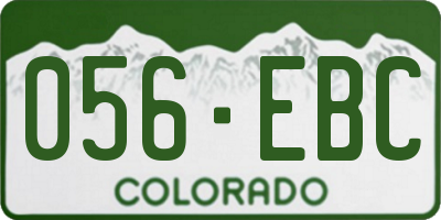 CO license plate 056EBC