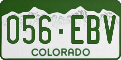 CO license plate 056EBV