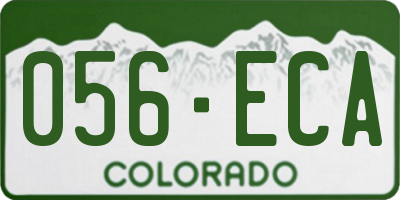 CO license plate 056ECA