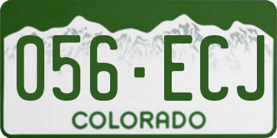 CO license plate 056ECJ