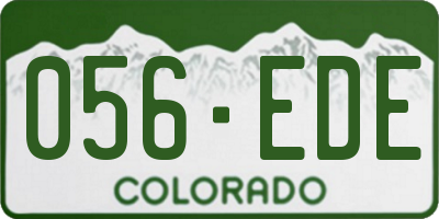 CO license plate 056EDE