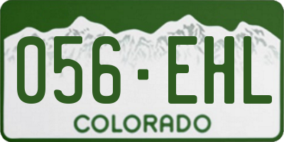 CO license plate 056EHL