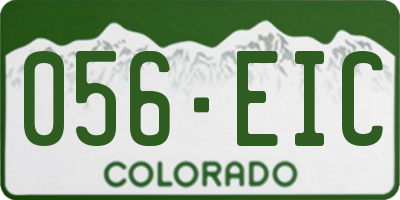 CO license plate 056EIC