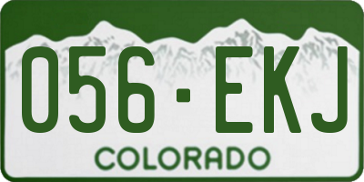 CO license plate 056EKJ
