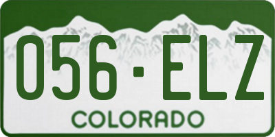 CO license plate 056ELZ
