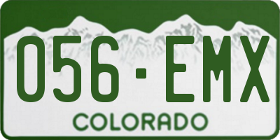 CO license plate 056EMX
