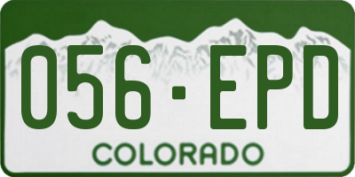 CO license plate 056EPD