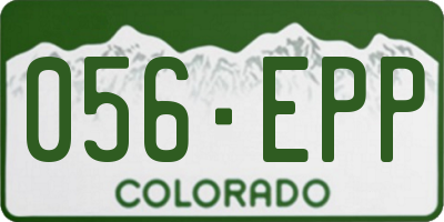 CO license plate 056EPP