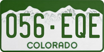 CO license plate 056EQE