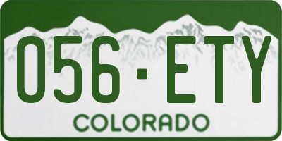 CO license plate 056ETY