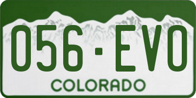 CO license plate 056EVO