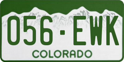 CO license plate 056EWK