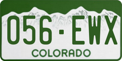 CO license plate 056EWX