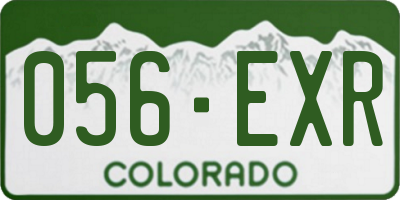 CO license plate 056EXR