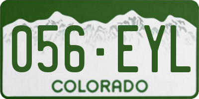 CO license plate 056EYL