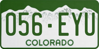 CO license plate 056EYU