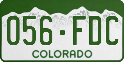 CO license plate 056FDC