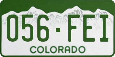CO license plate 056FEI