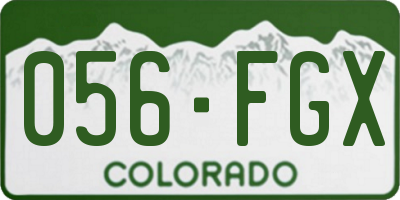 CO license plate 056FGX