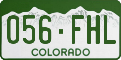 CO license plate 056FHL