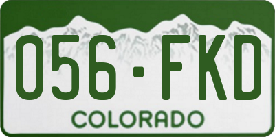 CO license plate 056FKD