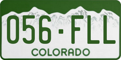 CO license plate 056FLL
