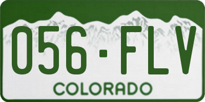 CO license plate 056FLV