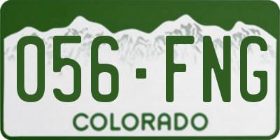 CO license plate 056FNG