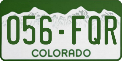 CO license plate 056FQR
