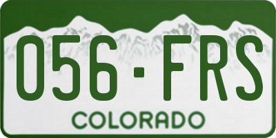 CO license plate 056FRS
