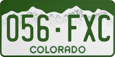 CO license plate 056FXC