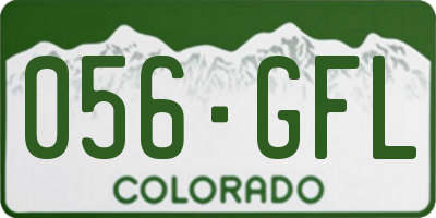 CO license plate 056GFL