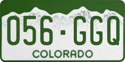 CO license plate 056GGQ