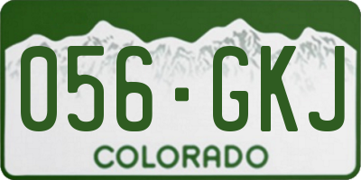 CO license plate 056GKJ