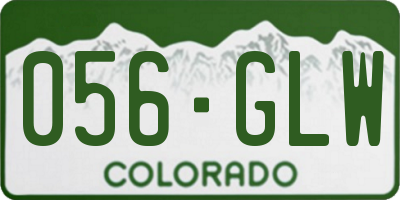 CO license plate 056GLW