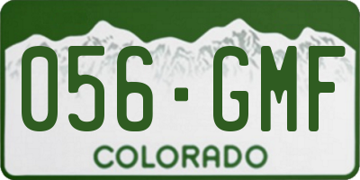 CO license plate 056GMF