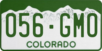 CO license plate 056GMO