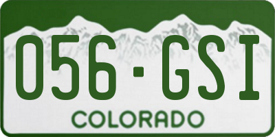 CO license plate 056GSI