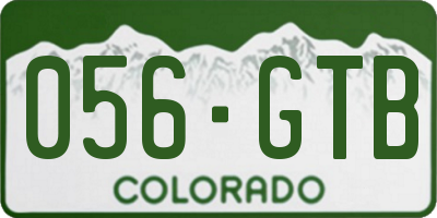 CO license plate 056GTB