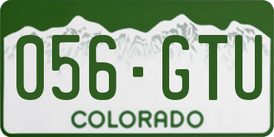 CO license plate 056GTU