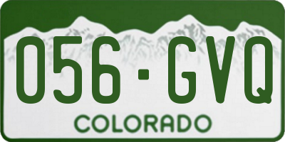 CO license plate 056GVQ