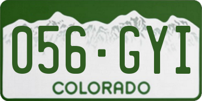 CO license plate 056GYI