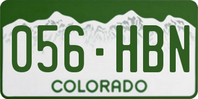 CO license plate 056HBN